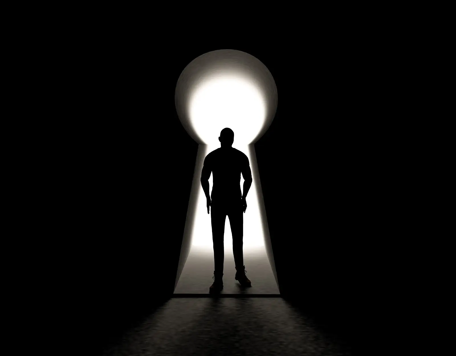 Man Silhouette Door